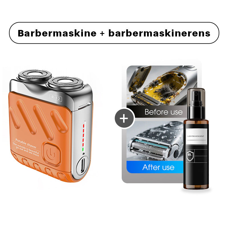 StålKraft™ MiniShaver | Kompakt elektrisk barbermaskine med kraftig præcision