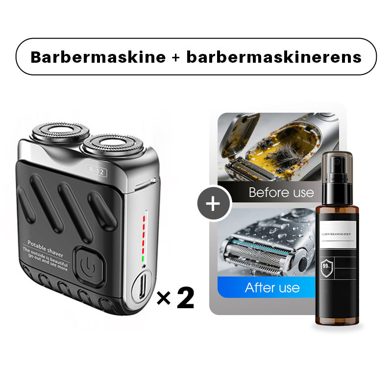 StålKraft™ MiniShaver | Kompakt elektrisk barbermaskine med kraftig præcision