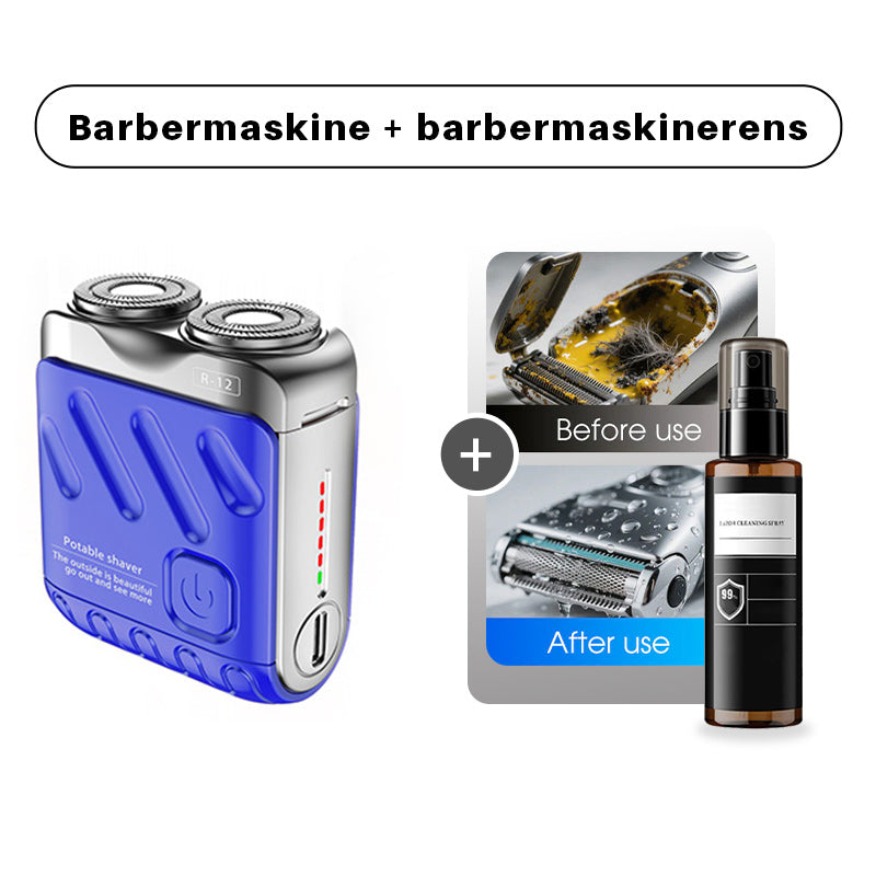 StålKraft™ MiniShaver | Kompakt elektrisk barbermaskine med kraftig præcision