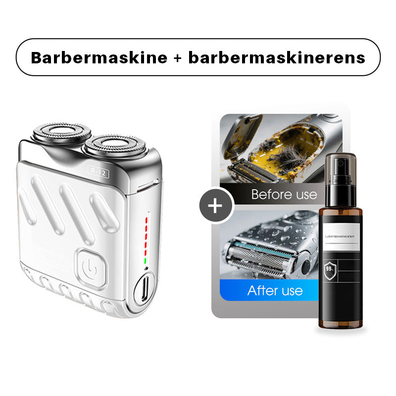 StålKraft™ MiniShaver | Kompakt elektrisk barbermaskine med kraftig præcision