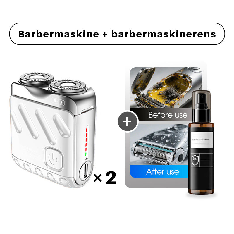 StålKraft™ MiniShaver | Kompakt elektrisk barbermaskine med kraftig præcision
